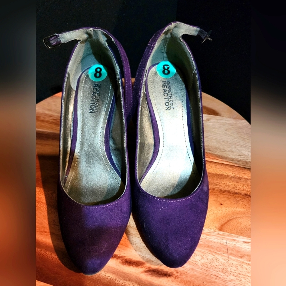 Kenneth Cole purple wedges